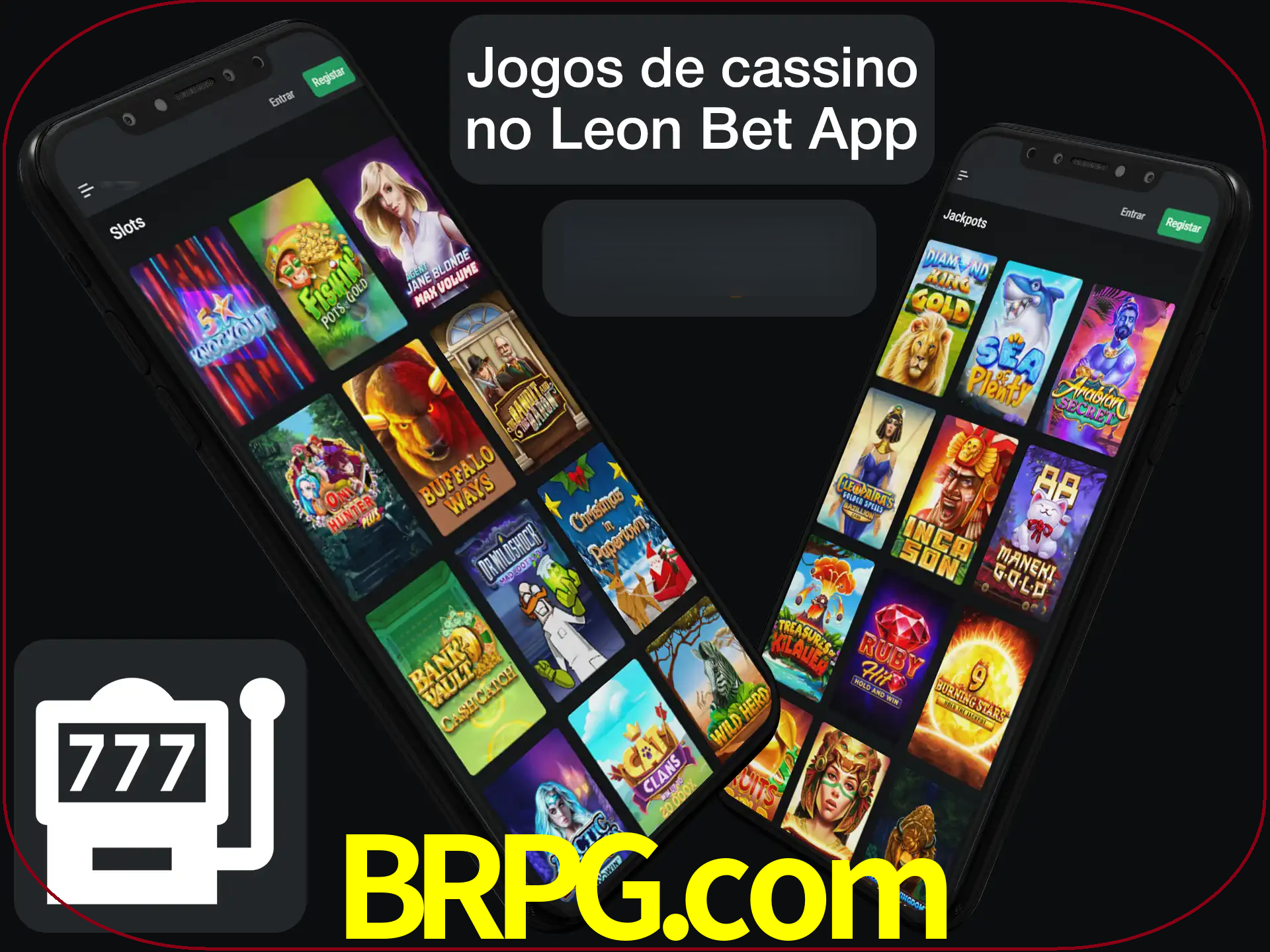 Escolha quais jogos de cassino jogar no app.