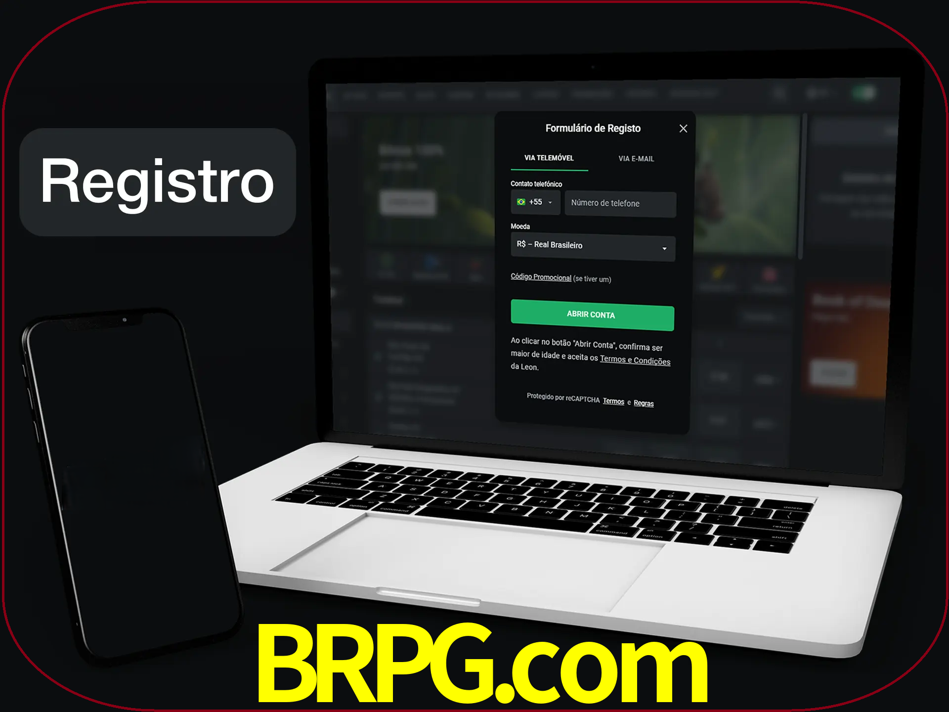 O registro na LeonBet é simples.