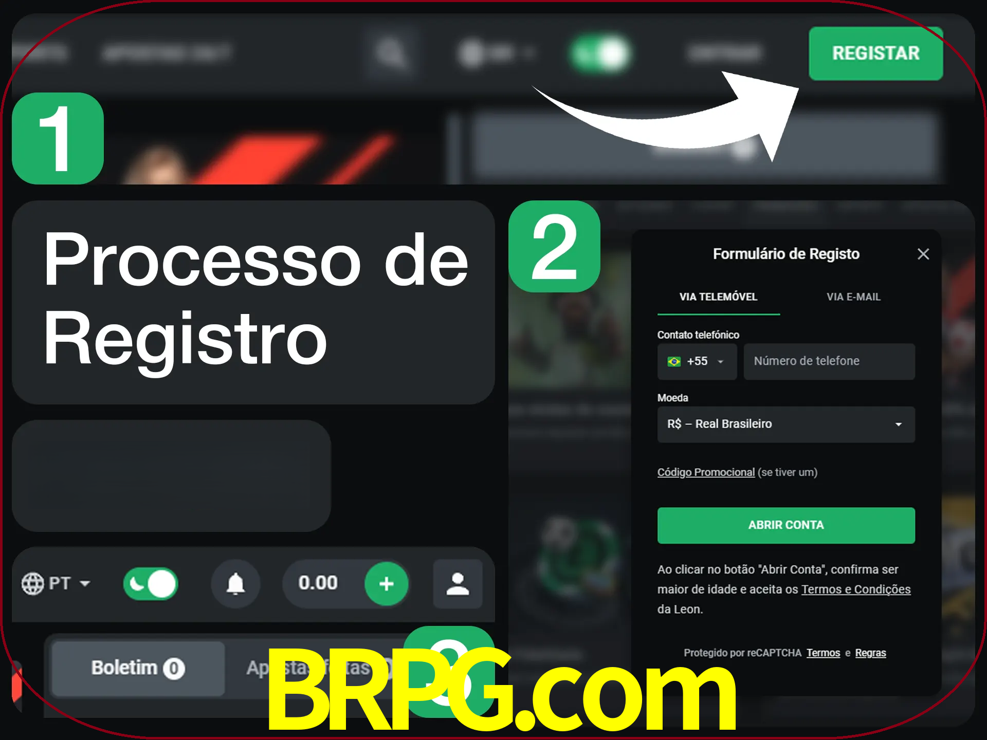 O processo de registro na LeonBet é simples.