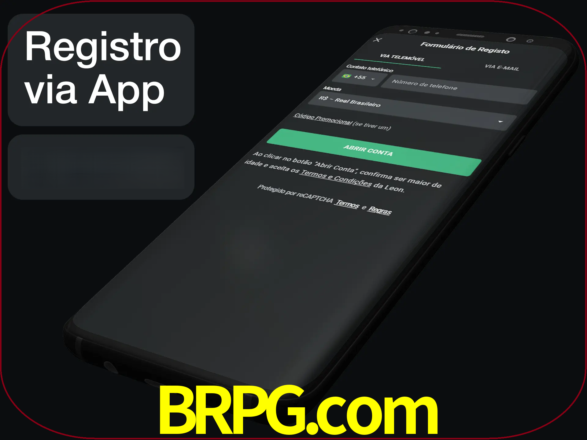 Registre-se quiclly em LeonBet usando o aplicativo.